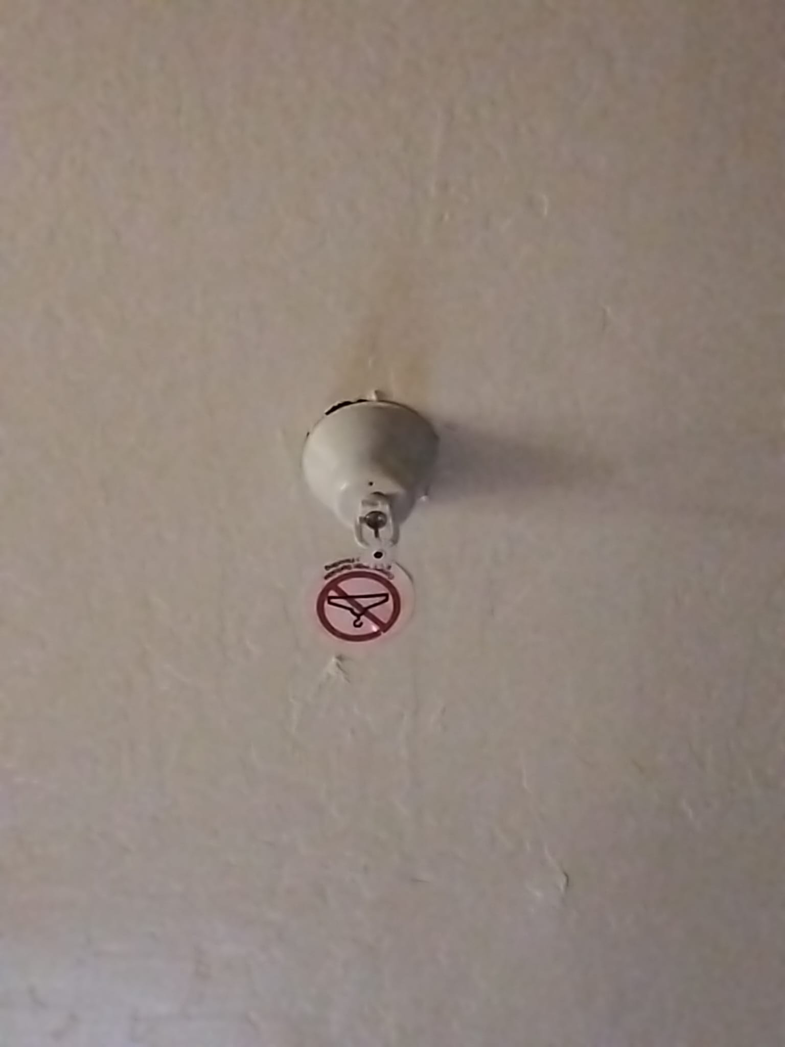 Don't hang your clothes here!